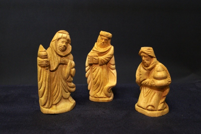 Figuren für Weihnachtskrippe Heilige Drei Könige: Caspar, Melchior und Balthasar