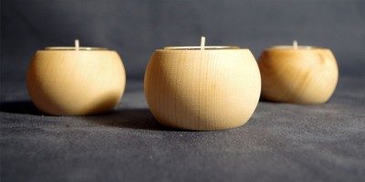 Teelichthalter aus Zirbenholz