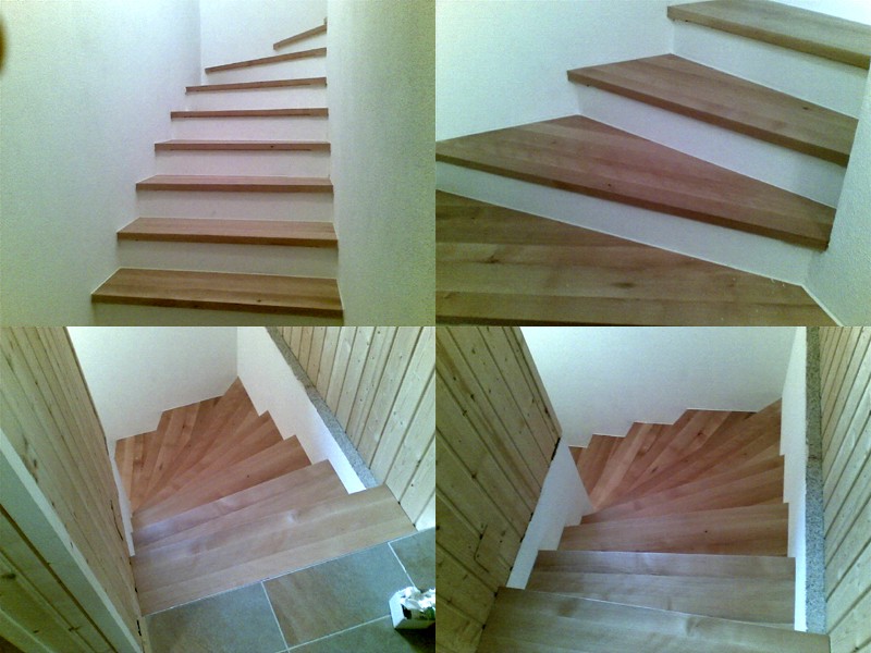 Treppenbau mit Holztrittstufen Treppenbau mit Holztrittstufen
